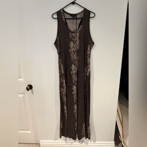 All Saints Taupe Patterned Top